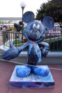 mickey mouse concrete statue